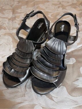 Mossimo Black Layered Leather Sandal - Elegant Women’s Heels